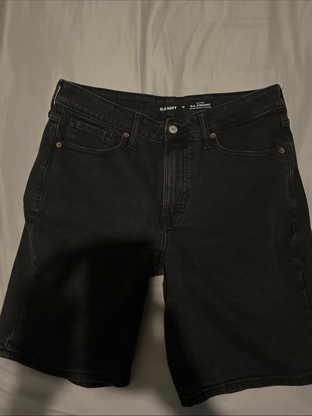 Old Navy Black Denim Shorts - Straight Fit